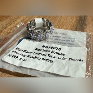 Bomb Party Ring RG16076 Precious Echoes Lavender Topaz size 6 NWT